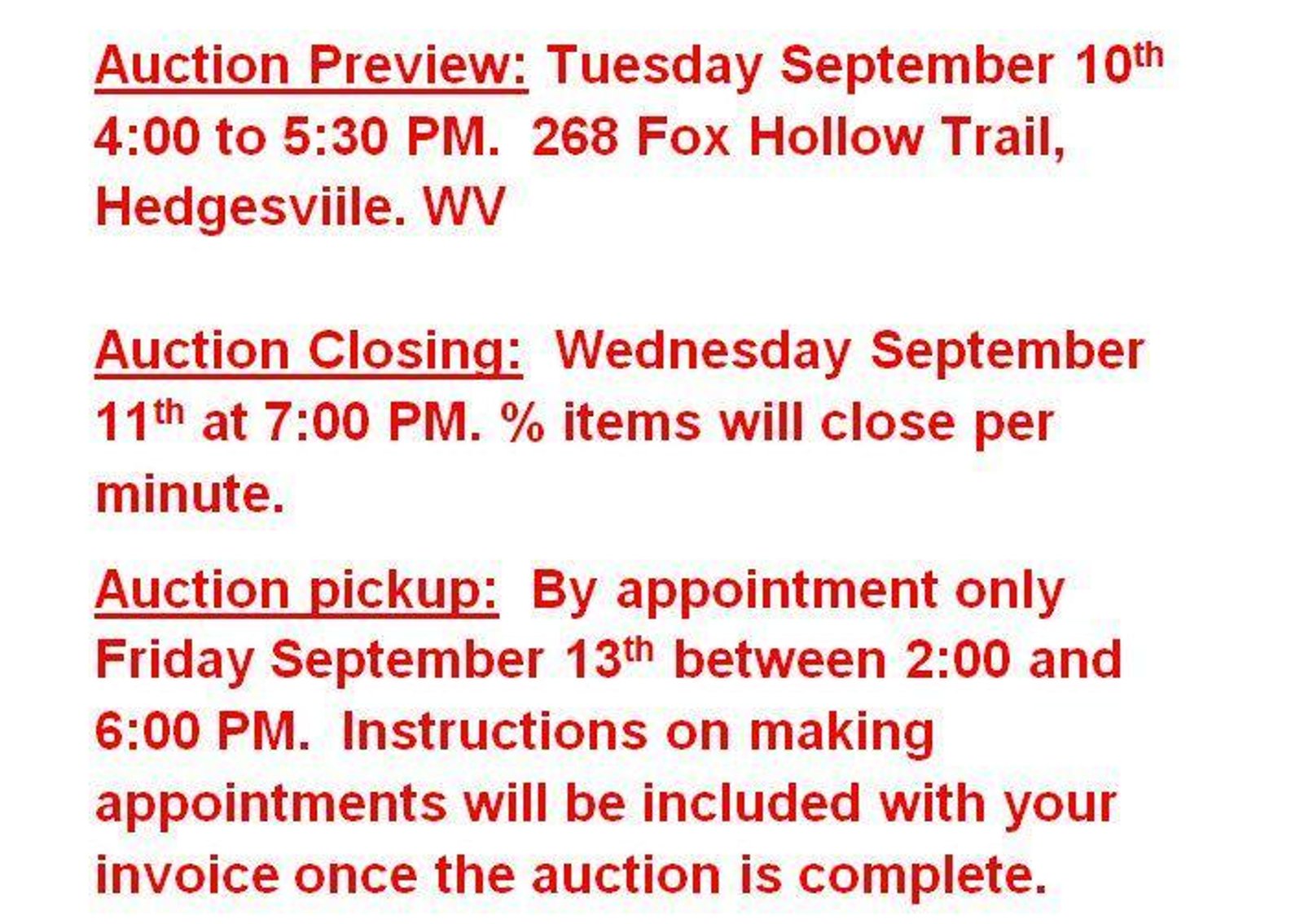 Image for Online Downsizing Auction For Alice Umphrey