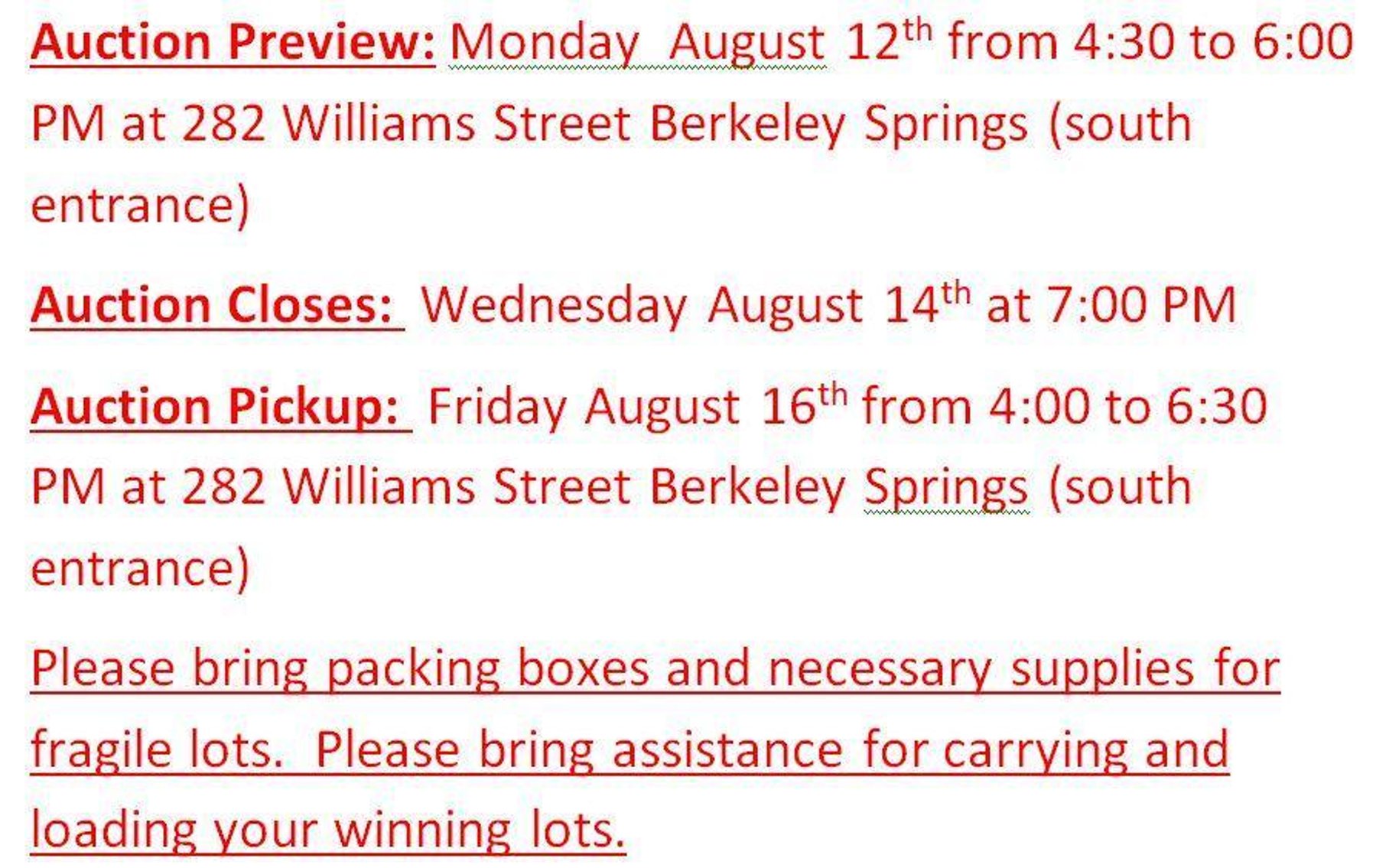 Image for Outstanding Online Auction Including Local Estates