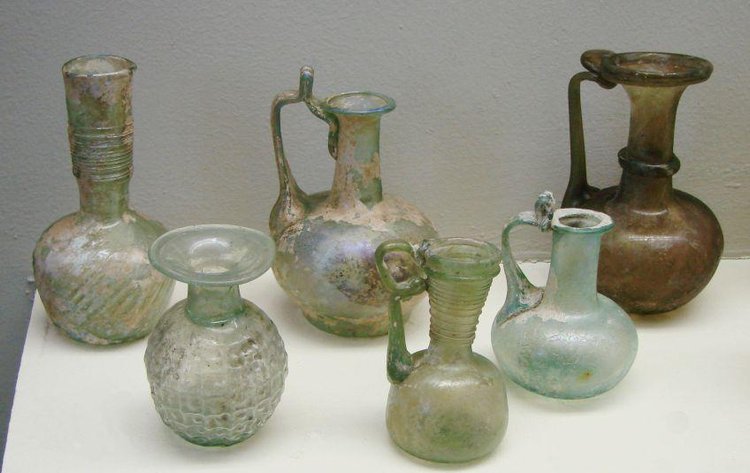 Set of Antique Glass Pitchers