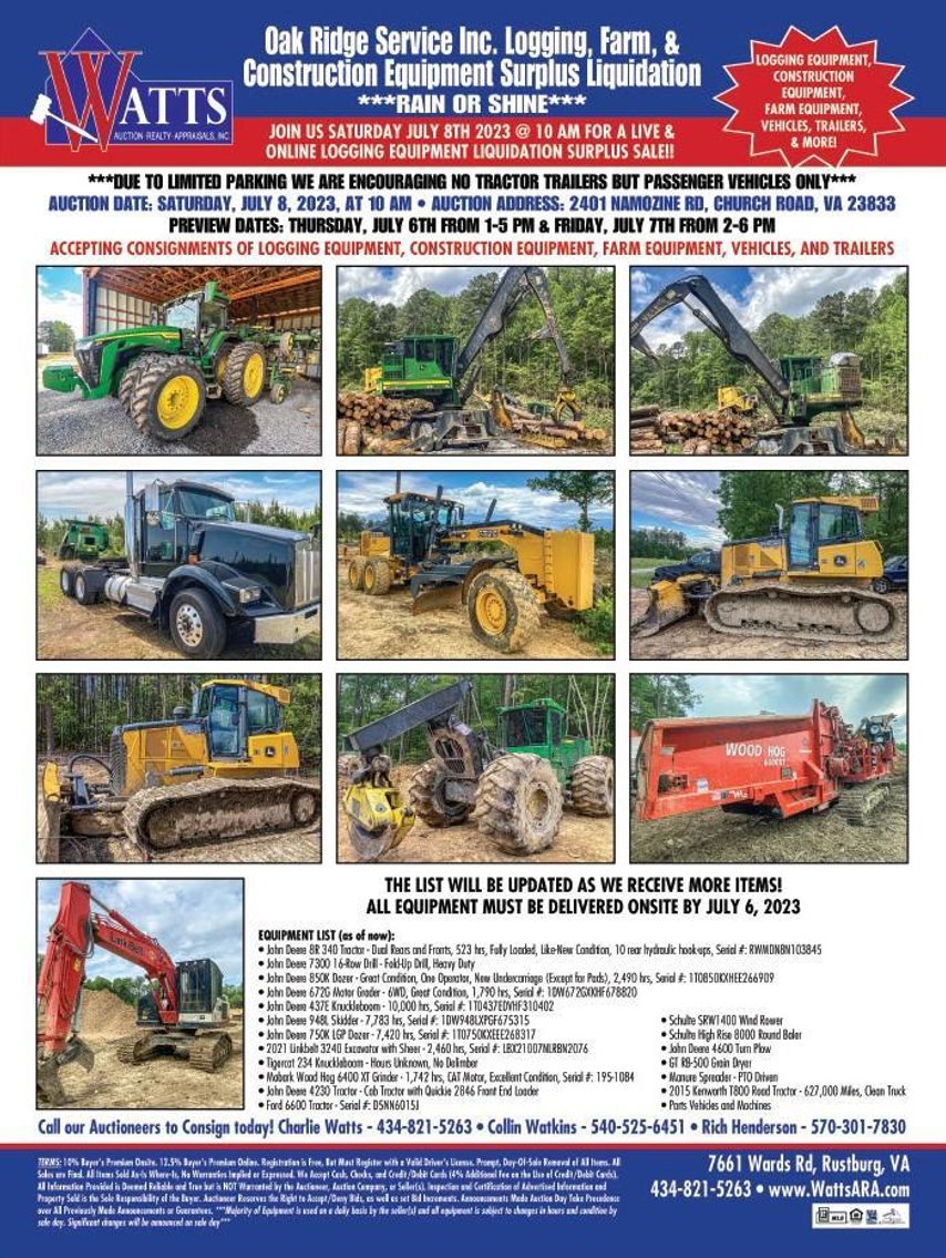 Image for Oak Ridge Service Inc. Logging, Farm, & Construction Equipment Surplus Liquidation