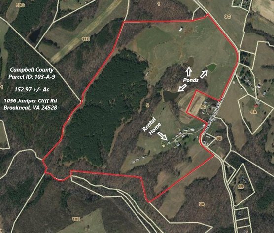 Image for ** SOLD PRIOR TO AUCTION**  Selling For The Estate of Robert Owen 152.97 Ac in Brookneal, VA