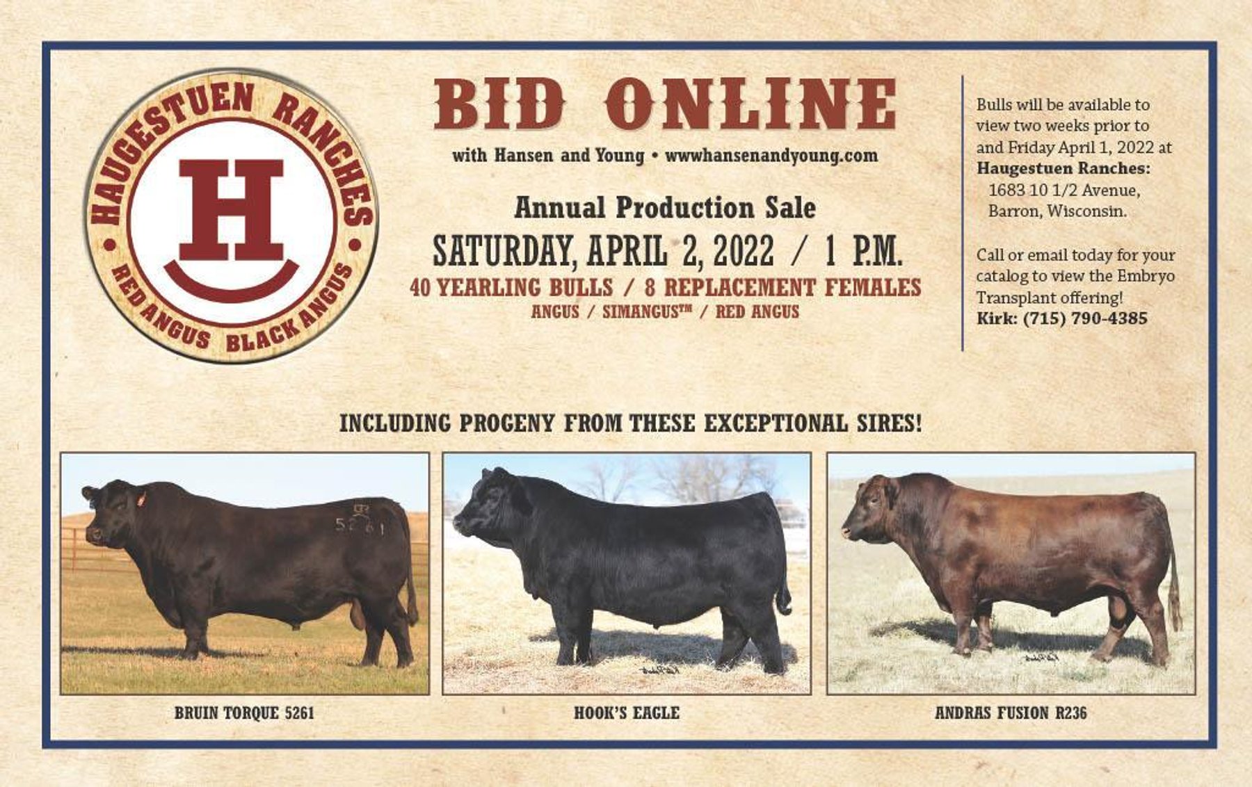 Image for 2022 Haugestuen Ranches Build Your Herd Auction