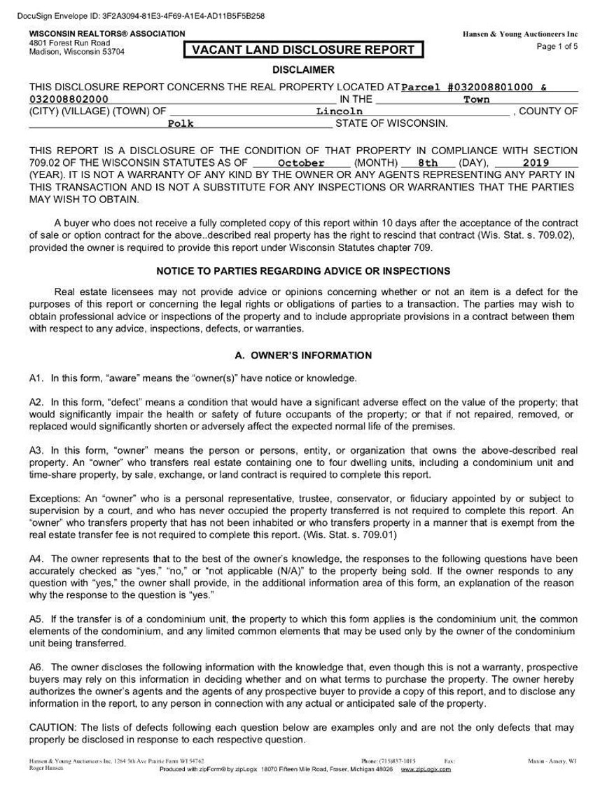 Image for 54+/- Acres Ag Land (2 Parcels) - Amery, WI