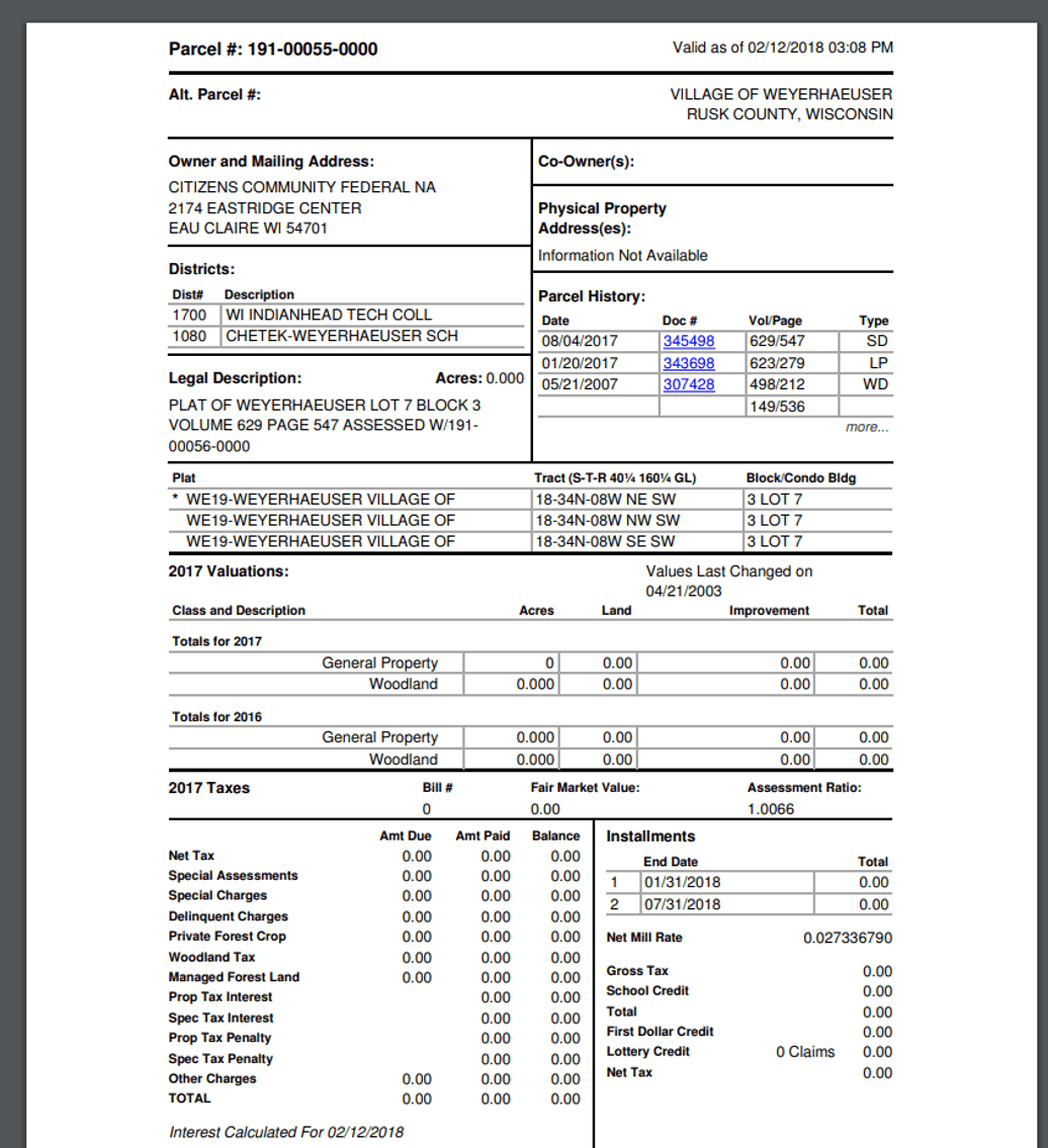 Image for 2 Bedroom with Attached Garage - Weyerhaeuser, WI