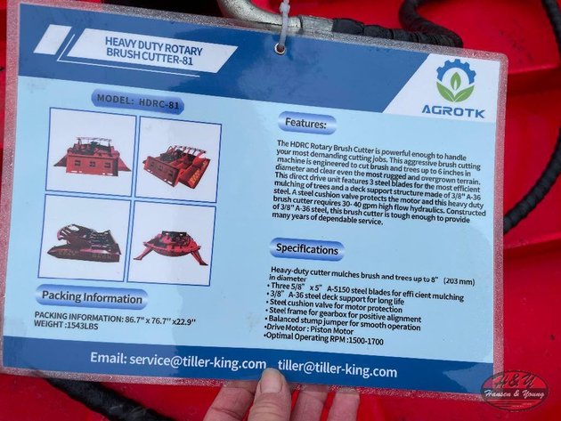 Image for Skidsteer Heavy Duty Brush Cutter - Red