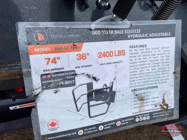 Image for Skidsteer Hydraulic Adjustable Bale Squeeze