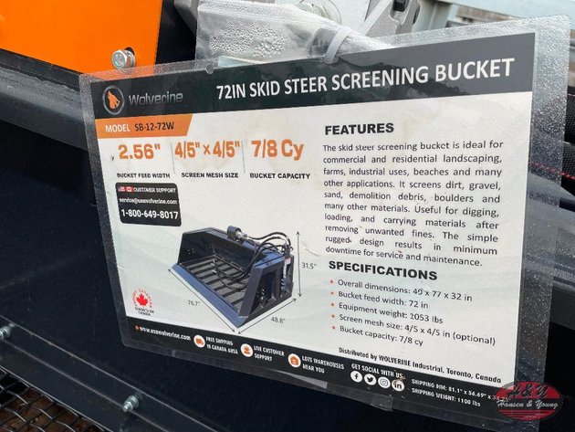 Image for Skidsteer 72'' Screening Bucket