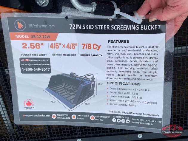 Image for Skidsteer 72'' Screening Bucket