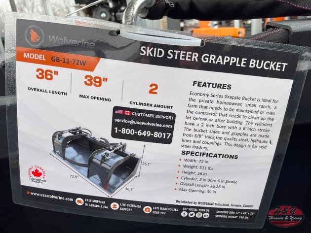 Image for Skidsteer Grapple Bucket