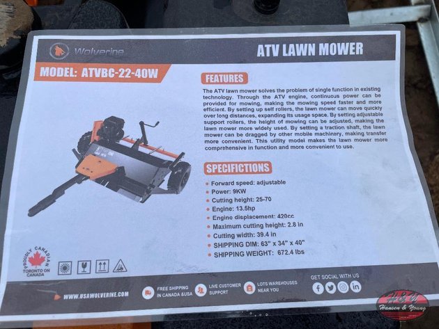 Image for Pull Type ATV Lawn Mower