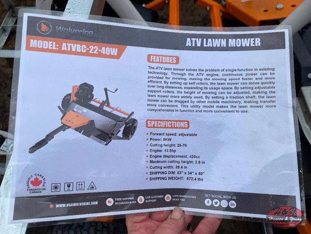 Image for Pull Type ATV Lawn Mower