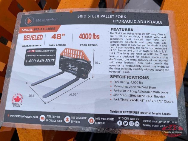 Image for Hydraulic Pallet Fork - Orange/Black