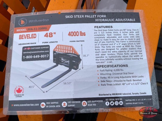 Image for Hydraulic Pallet Fork - Orange/Black