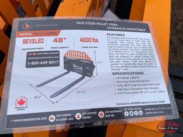 Image for Hydraulic Pallet Fork - Orange/Black