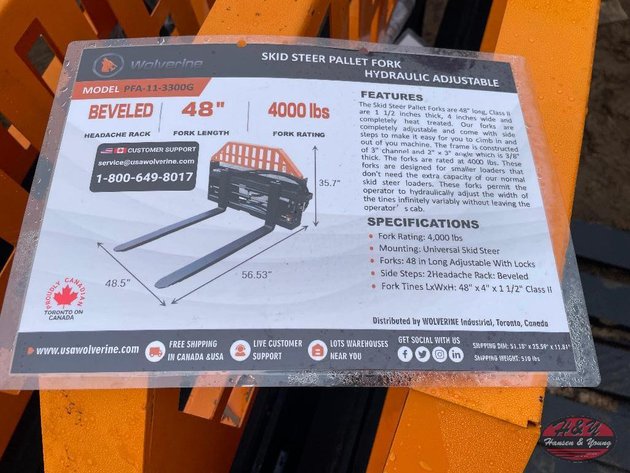 Image for Hydraulic Pallet Fork - Orange/Black