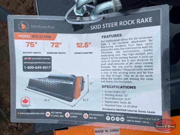 Image for Skidsteer Rock Rake