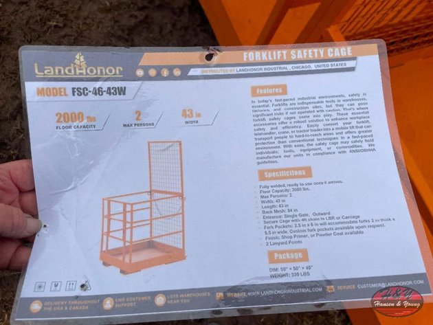 Image for Forklift Safety Cage