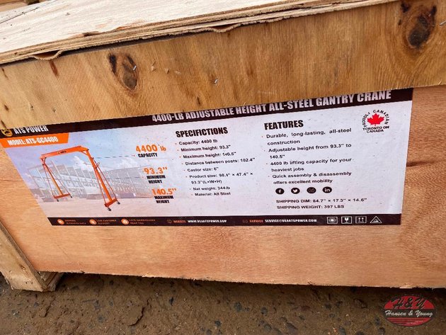 Image for 4400lbs Adjustable Height All Steel Gantry Crane