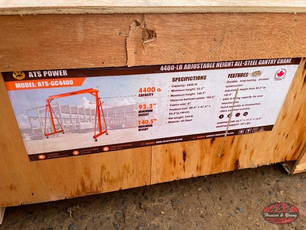 Image for 4400lbs Adjustable Height All Steel Gantry Crane