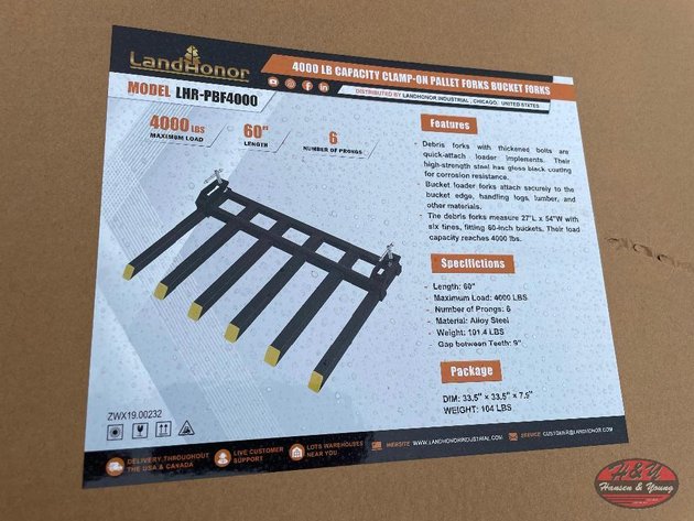 Image for 4,000lbs Clamp-On Pallet Forks Bucket Forks