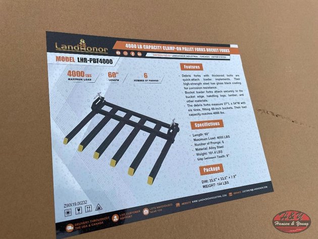 Image for 4,000lbs Clamp-On Pallet Forks Bucket Forks