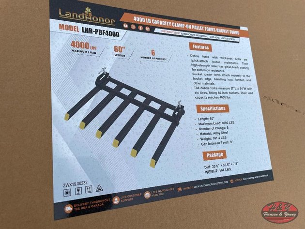 Image for 4,000lbs Clamp-On Pallet Forks Bucket Forks