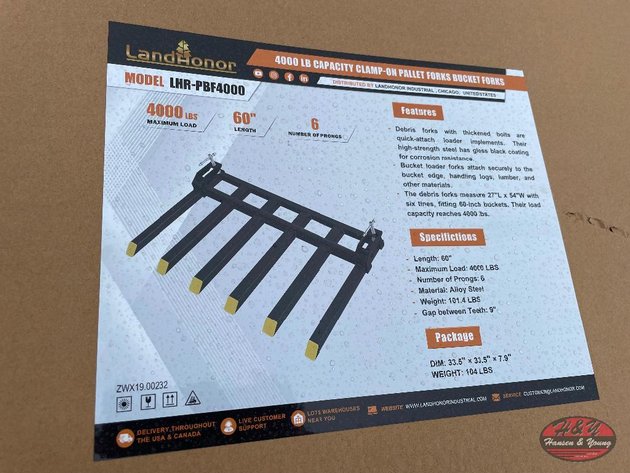 Image for 4,000lbs Clamp-On Pallet Forks Bucket Forks