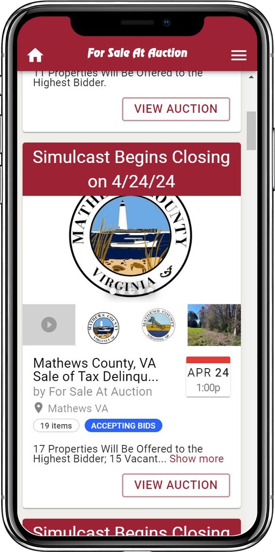 Image for Mathews County, VA Sale of Tax Delinquent Real Estate