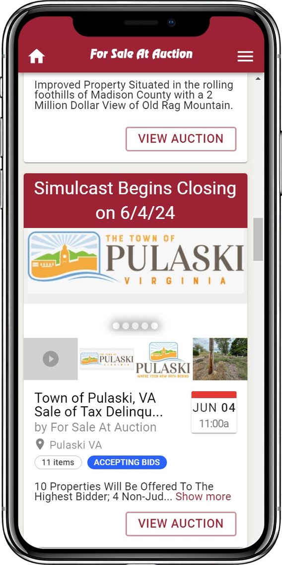 Image for Town of Pulaski, VA Sale of Tax Delinquent Real Estate