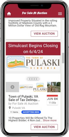 Image for Town of Pulaski, VA Sale of Tax Delinquent Real Estate