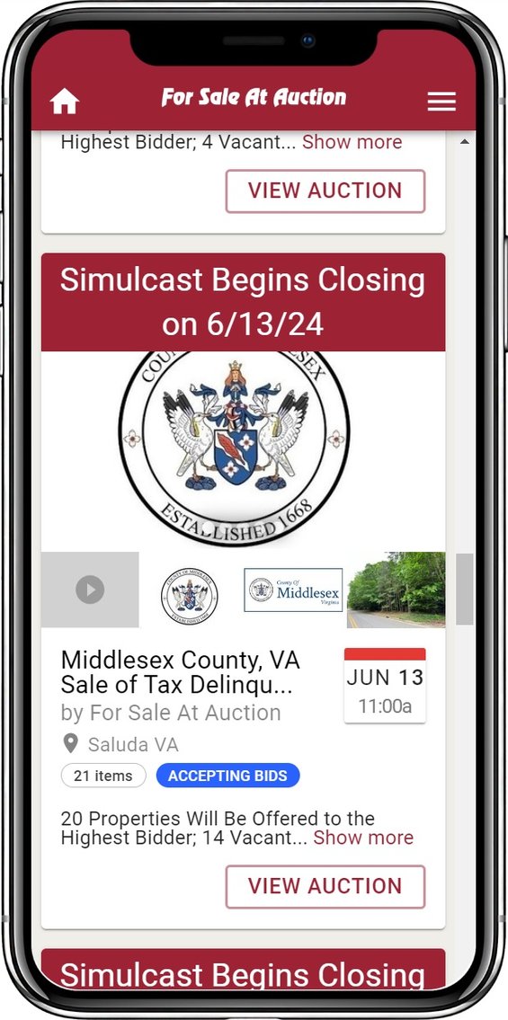 Image for Middlesex County, VA Sale of Tax Delinquent Real Estate