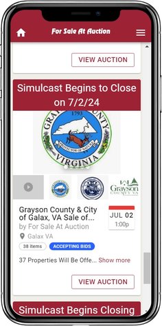 Image for Grayson County & City of Galax, VA Sale of Tax Delinquent Real Estate