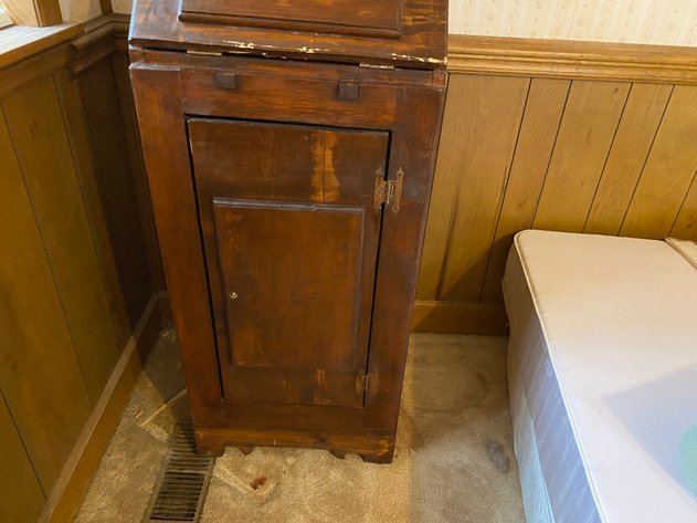 Image for Antique Wooden Secretary Desk with Bookcase Top