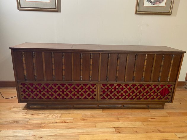 Image for Vintage Wooden Stereo Console with Record Player