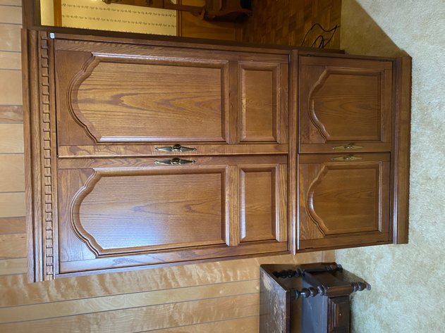 Image for Oak-Finished Entertainment Center