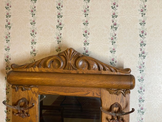 Image for Antique Oak Hall Tree