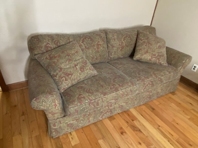 Image for (3) Upholstered Couch and 2 Matching Pillows
