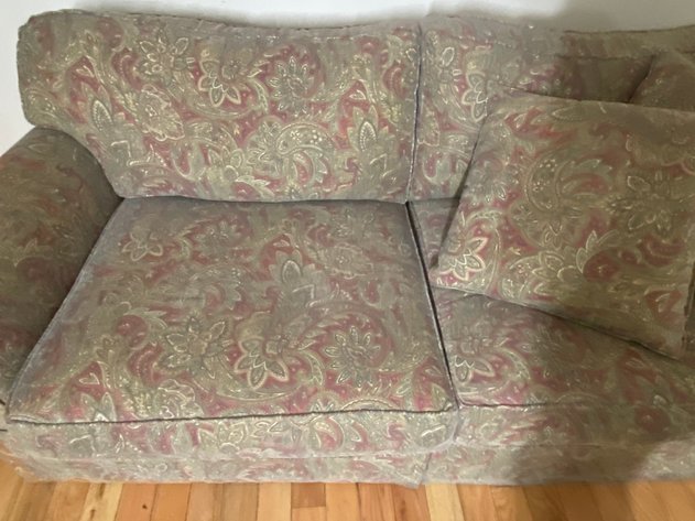 Image for (3) Upholstered Couch and 2 Matching Pillows