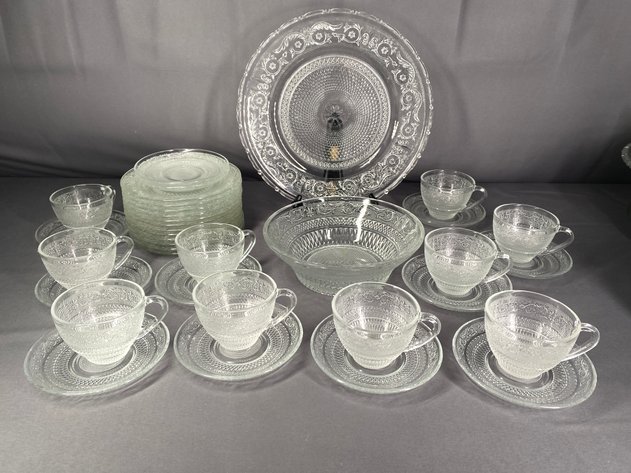 Image for (36) Pressed Glass 