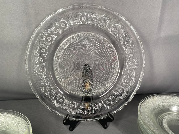 Image for (14) Pressed Glass 