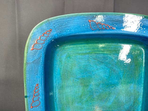 Image for Vintage Italian Ceramic Hand-Painted 15.5