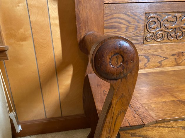 Image for Solid Oak Lift Top Entry Bench