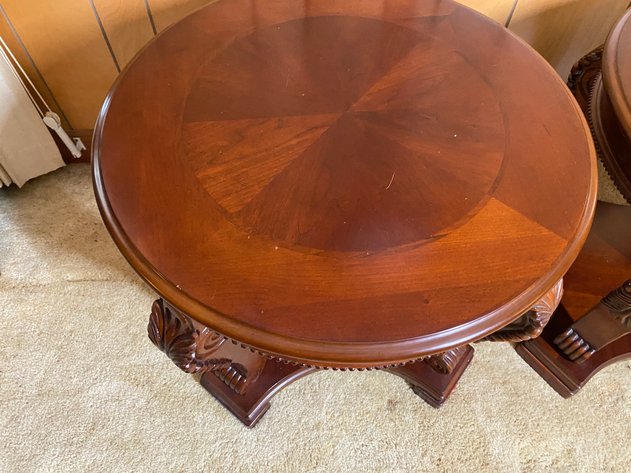 Image for (2) Solid Wood Round End Tables