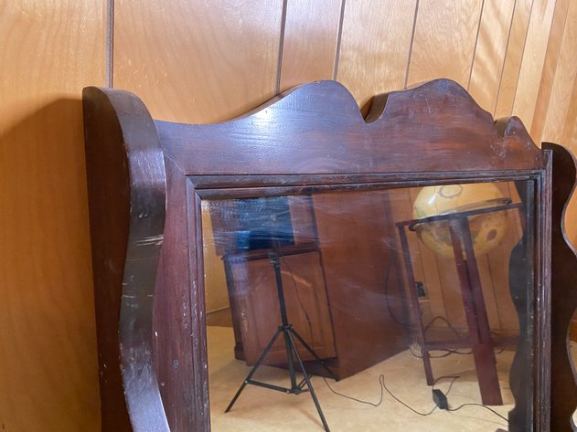 Image for Large Wood-Framed Wall Mirror