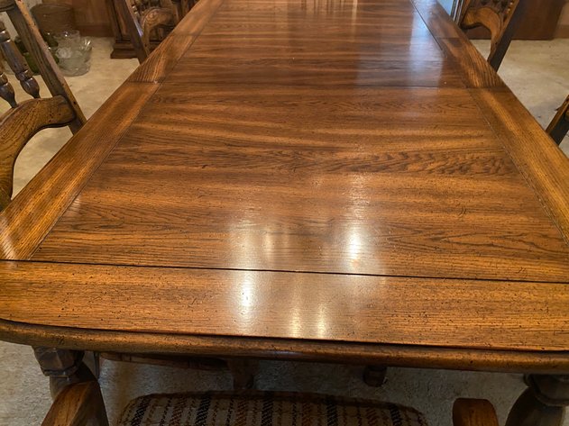 Image for (7)Solid Wood Dining Table with 6 Chairs