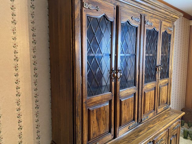 Image for Lighted Wood China Cabinet