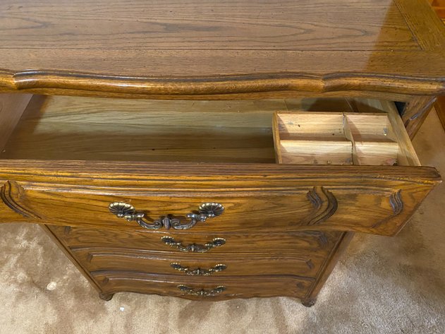 Image for Vintage Oak French Provincial Chest of Drawers