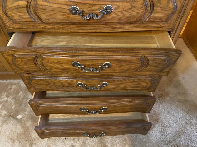 Image for Vintage Oak French Provincial Chest of Drawers