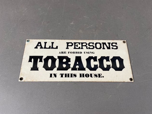 Image for (5) Porcelain Over Steel & Resin Smoking Signs