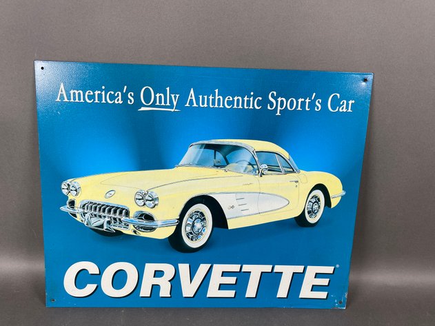 Image for (8) Collection of Vintage Cars and Airplane Signs, Parts & Auto Tag